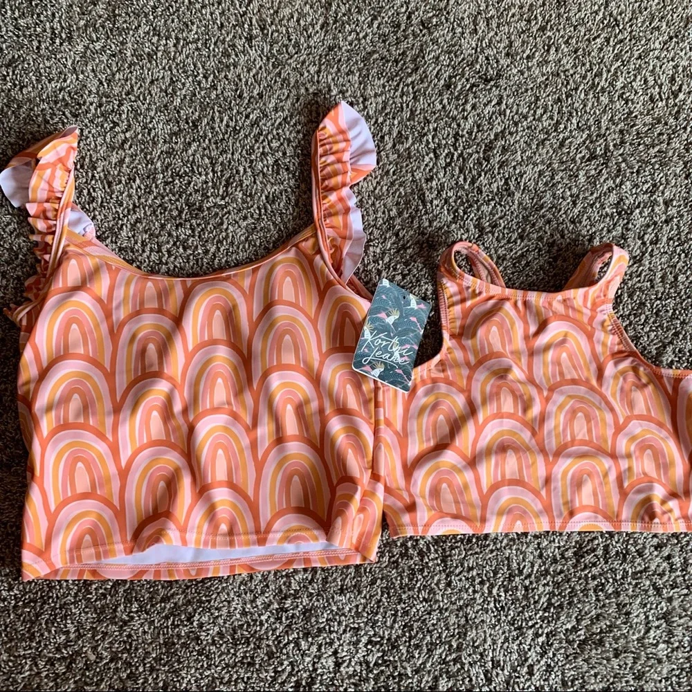 Kortni Jeane Mom & Me rainbow tops medium and size 10/12